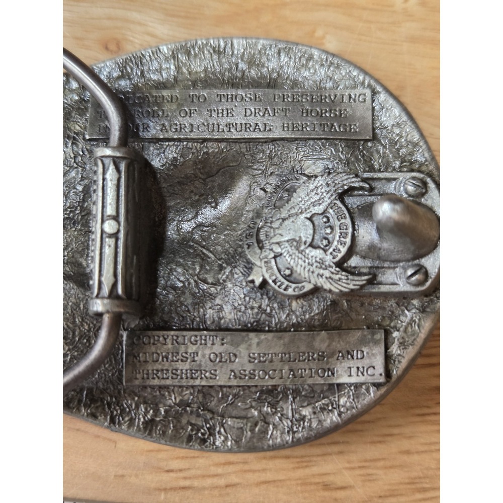 1986 Midwest Old Threshers Reunion Limited Edition Belt Buckle Iowa #321 - Picture 6 of 7